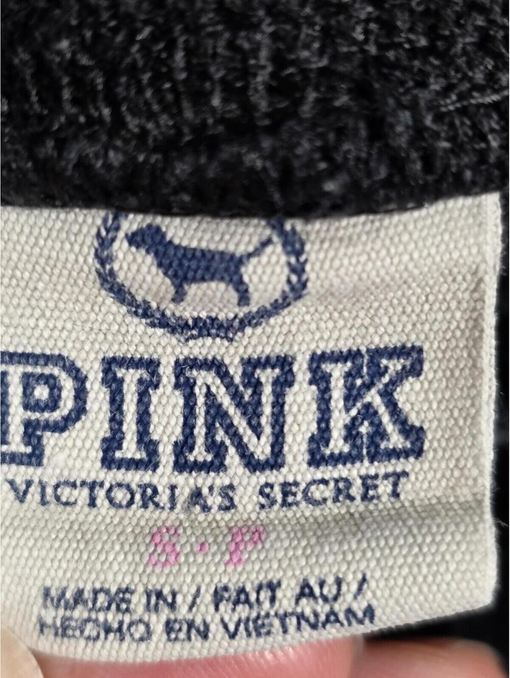 Victorias Secret Pink VINTAGE HTF Rainbow Embroidered SET Hoodie Sweats SMALL - Picture 8 of 10